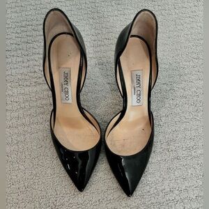Jimmy choo patent black heels. Size 38.5
